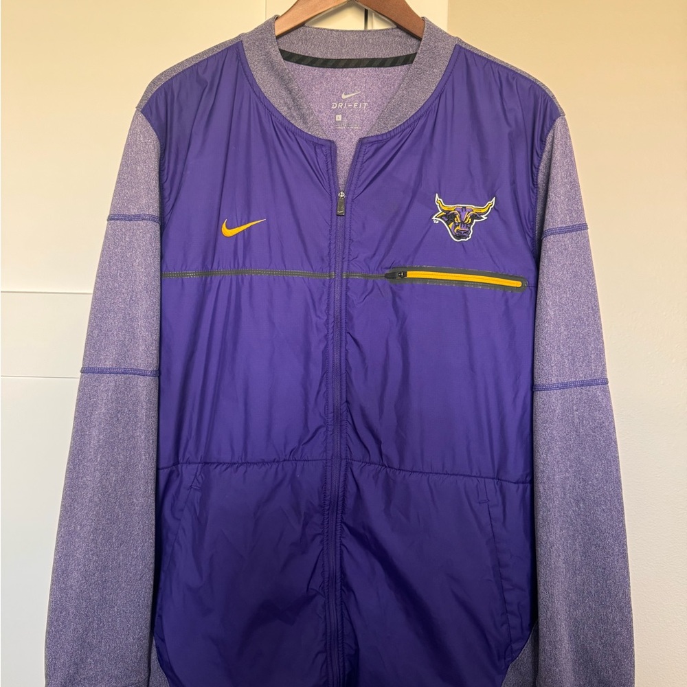 Minnesota State Mankato Nike Dri-Fit Purple and Gray Bomber Jacket